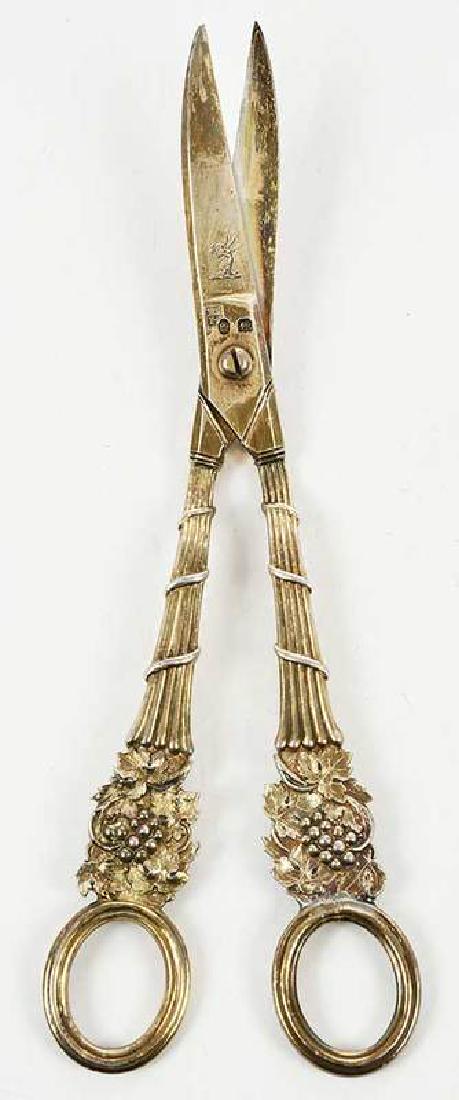 Gilt English Silver Grape Shears (1 of 8)