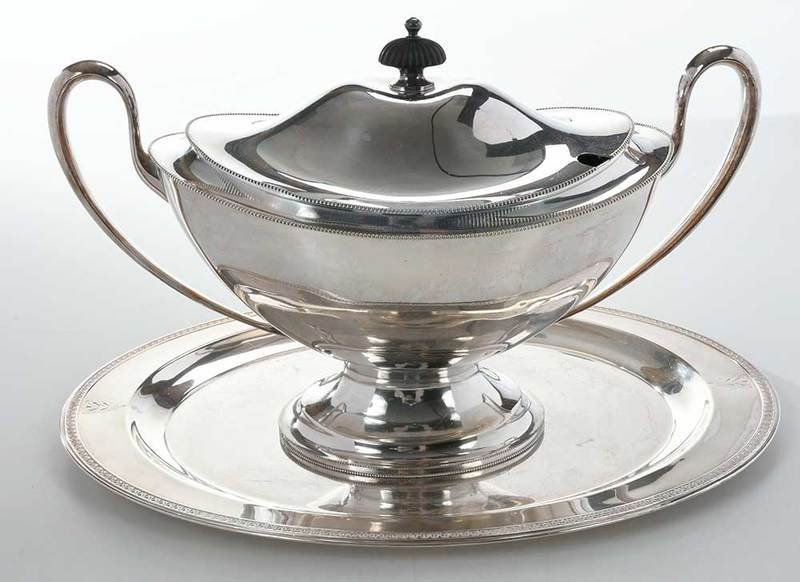 Silver-Plate Tureen and Tray (1 of 9)