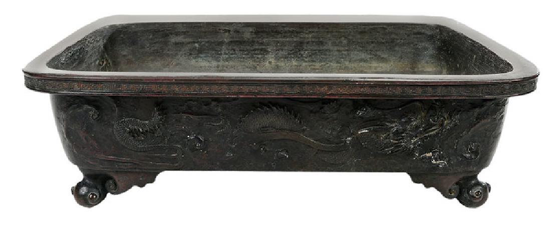 Chinese Bronze Footed Planter (1 of 12)