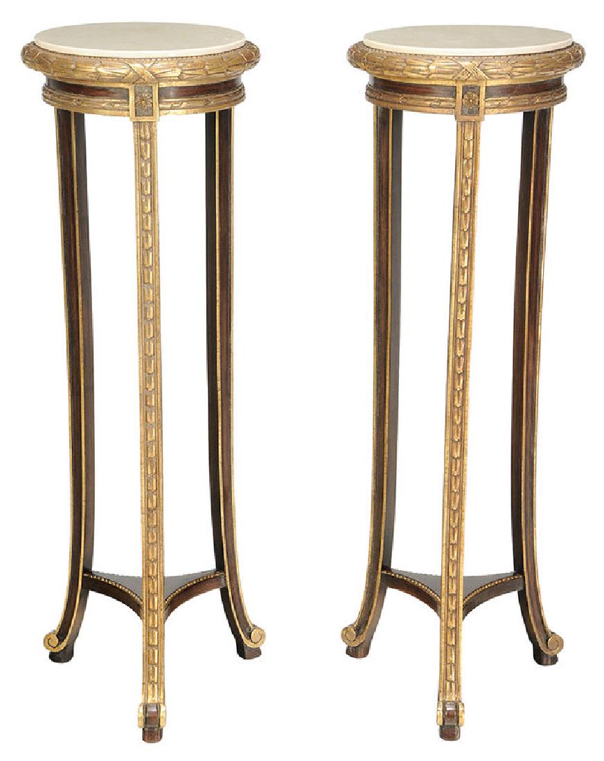 Pair Adam Style Parcel-Gilt Plant Stands (1 of 4)
