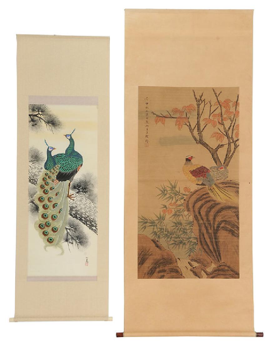 Two Asian Hand Painted Scrolls (1 of 7)