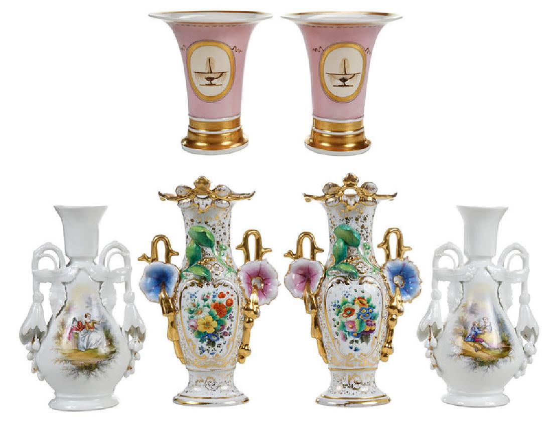 Six Porcelain Mantel Vases (1 of 13)
