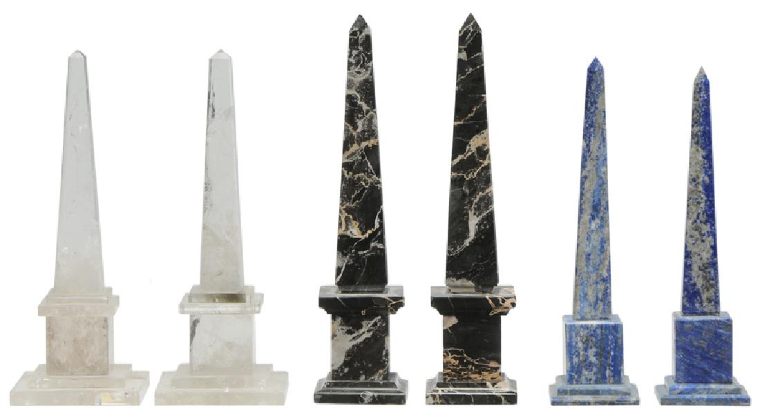 Six Grand Tour Rock Crystal and Stone Obelisks (1 of 5)