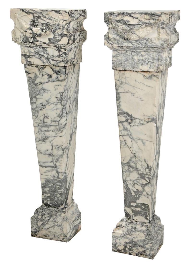 A Fine Pair Carved Marble Pedestals (1 of 9)