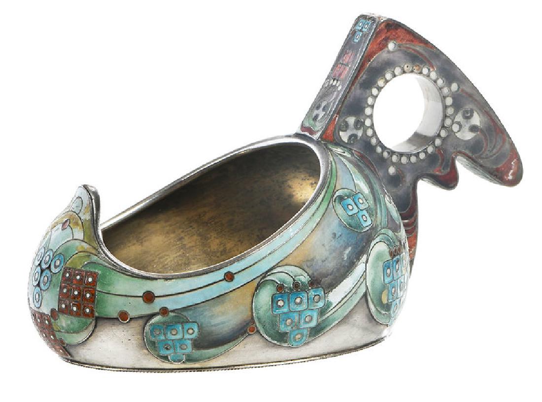 Khlebnikov Russian Silver Enamel Kovsh (1 of 18)