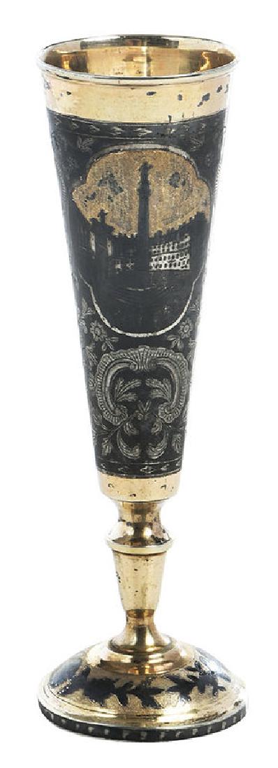 Russian Gilt Silver Niello Goblet (1 of 10)