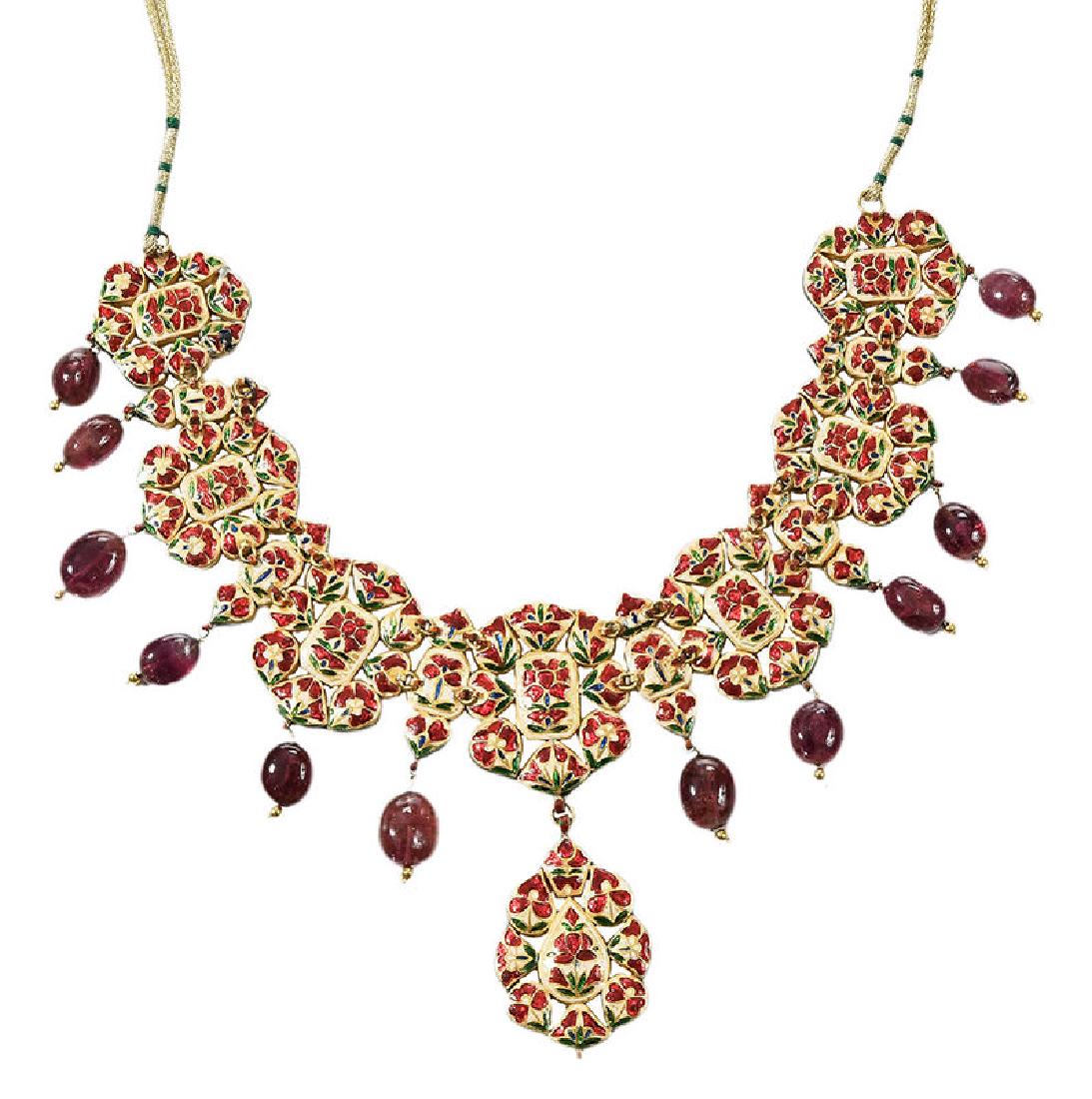 Gold, Diamond, Tourmaline and Enamel Necklace (1 of 15)