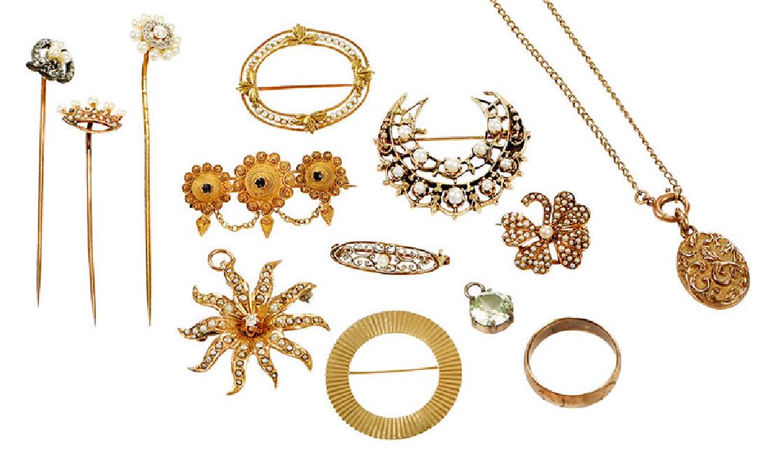 13 Pieces Antique Jewelry (1 of 16)