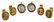 Three Pairs of Gold Cufflinks