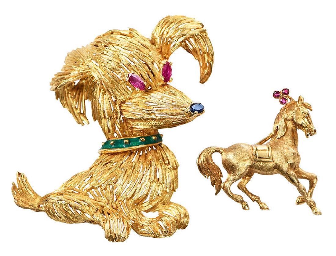 Two 18kt. Animal Brooches (1 of 8)