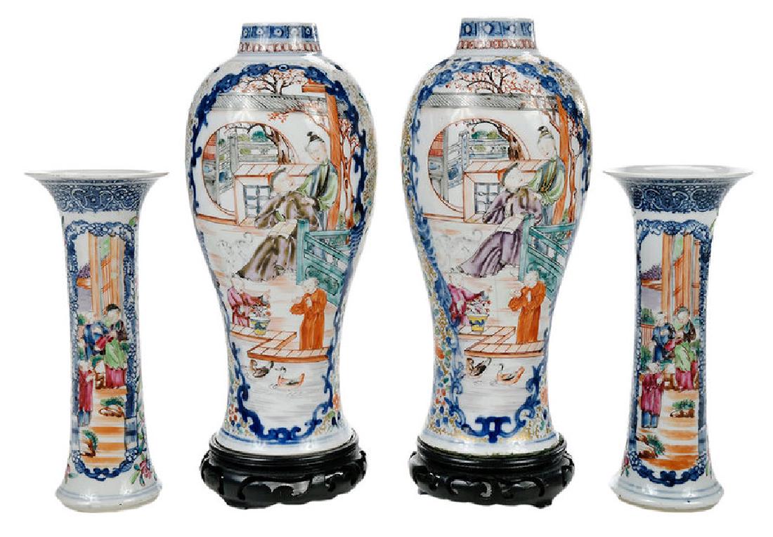 Two Pairs Chinese Export Vases (1 of 11)