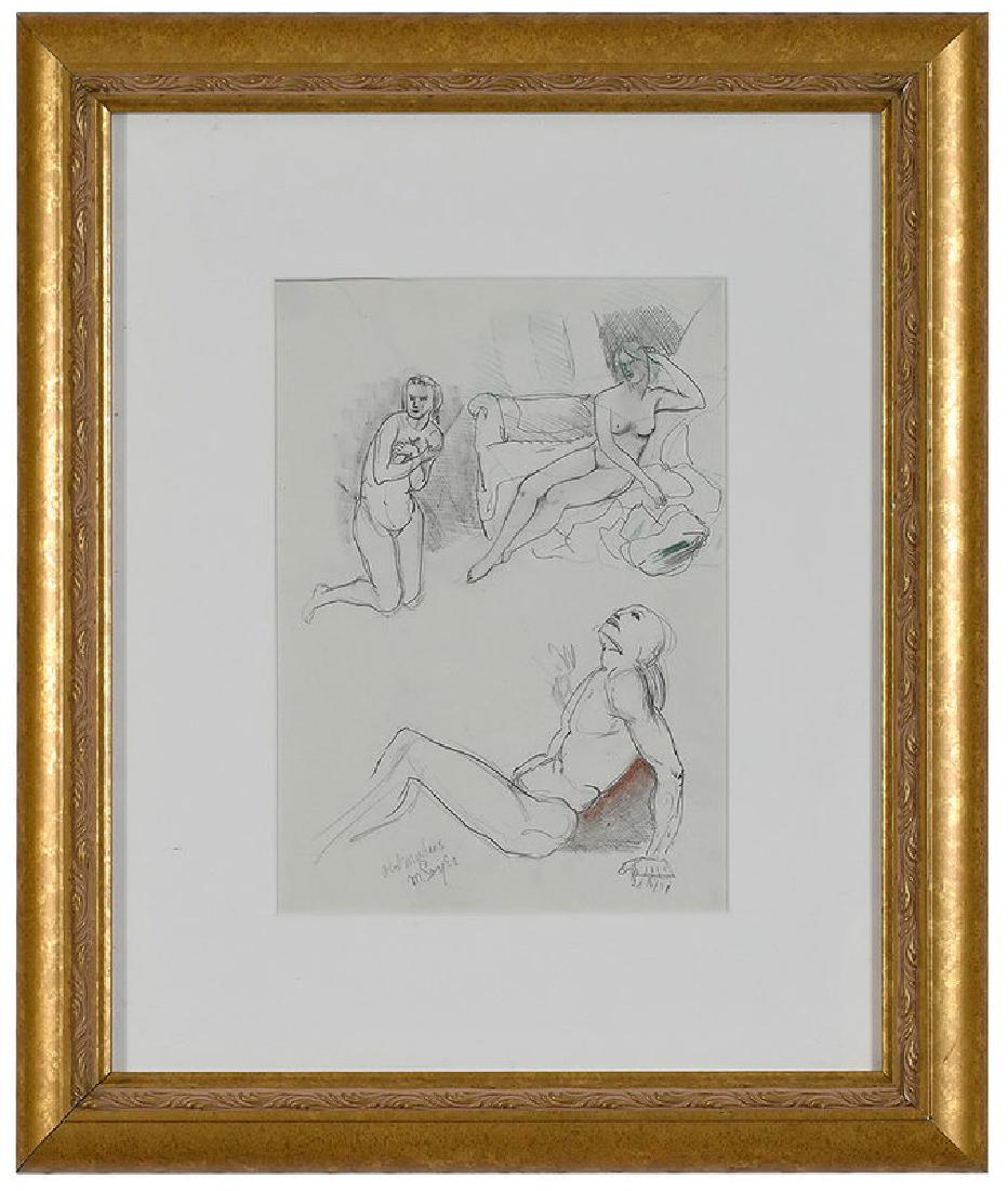 Moses Soyer: (1899-1974) Old Masters, signed lower left "M Soyer", pencil sketch, 10-1/2 x 7-3/4 in.; modern frame, 20 x 17 in.