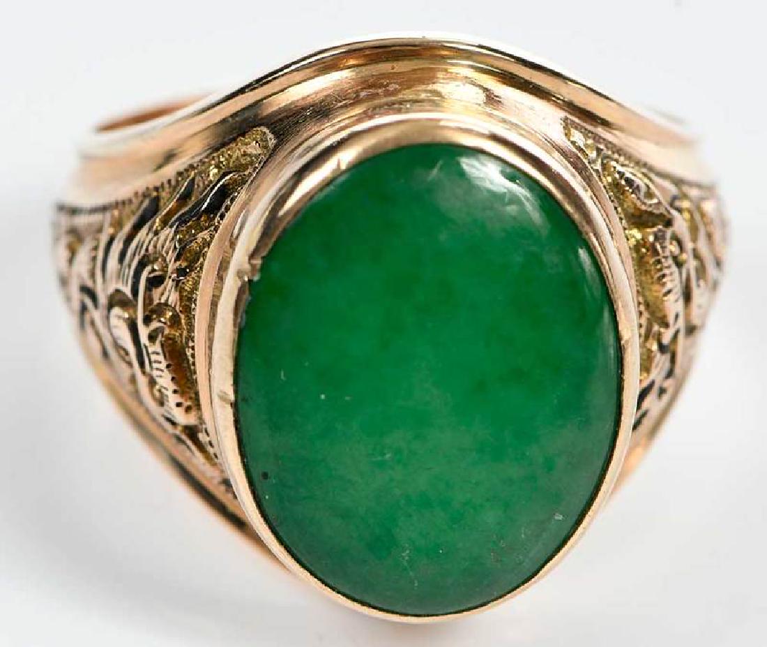 18kt. Green Hardstone Ring (1 of 6)