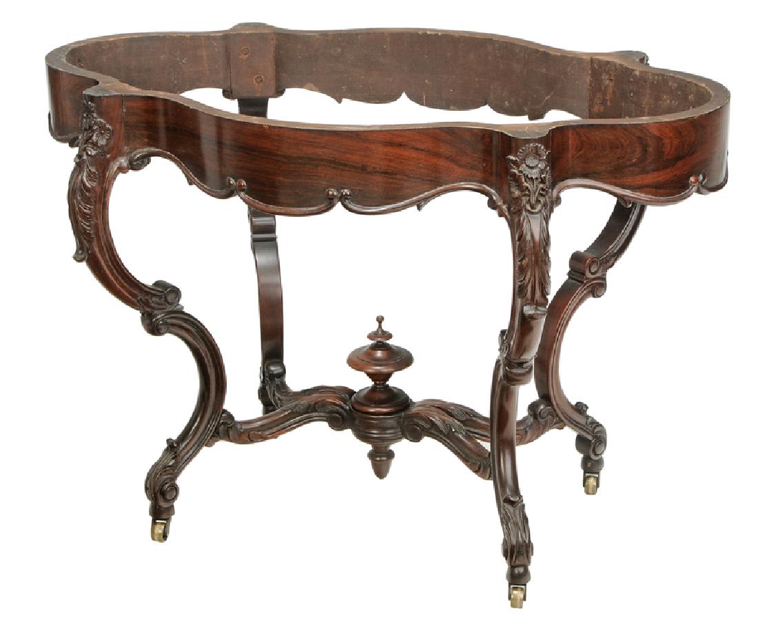 Carved Victorian Rosewood Center Table (1 of 4)