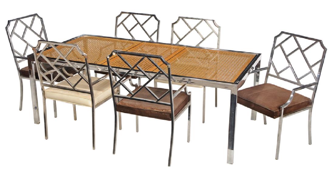 Milo Baughman Attributed Chrome Dining Suite (1 of 3)