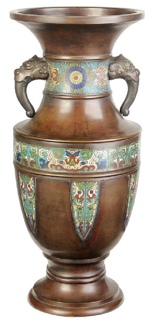 Large Chinese Champlevé Floor Vase (1 of 7)