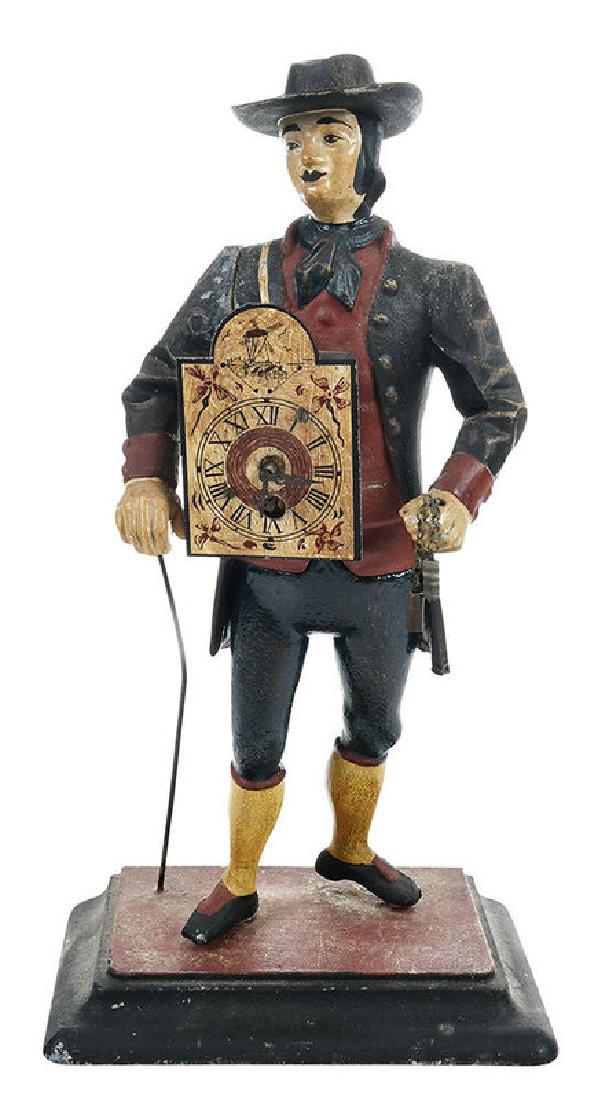 Figural Peddler Clock