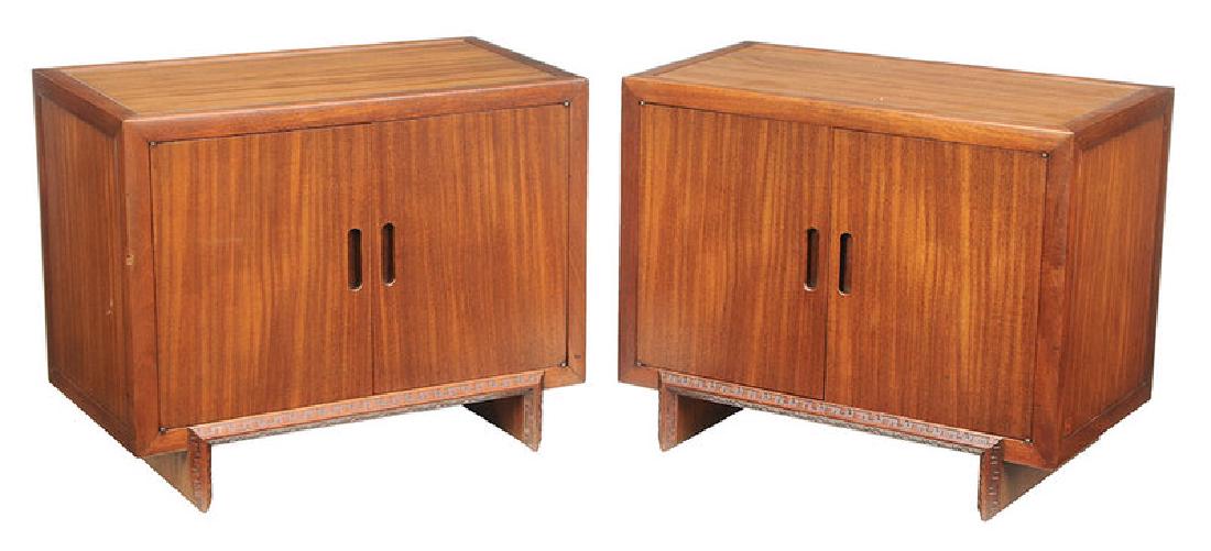 Pair Frank Lloyd Wright Designed Cabinets Jan 26 2019 Brunk