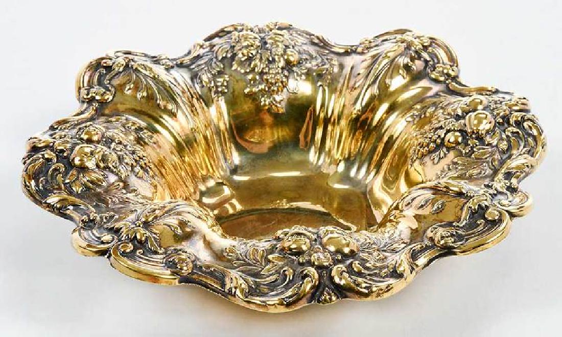Francis I Gilt Sterling Bowl: American, 20th century, marks for Reed & Barton, no monogram, 9.66 oz. T., 8 in. Provenance: A Tennessee Collector