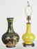 Two Chinese Vases, One Converted to Lamp