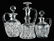 Three Hawkes Cut Glass Decanters
