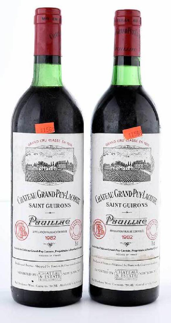 Two Bottles 1982 Château Grand-Puy-Lacoste Pauilloc: Médoc, Bordeaux, France Provenance: Private Collection, Georgia