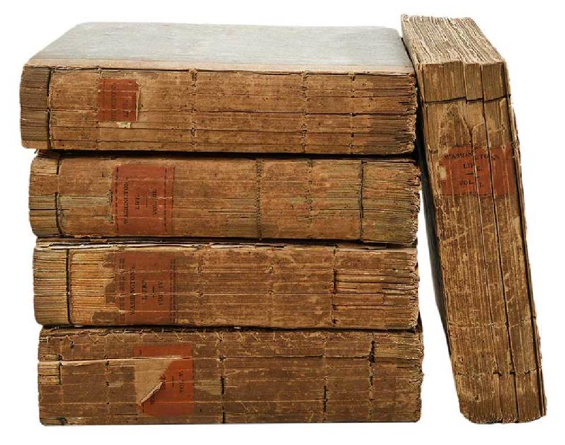 "The Life of George Washington", Five Volumes: by John Marshall, Philadelphia, 1804, board covers , Provenance: Property from an Important South Carolina Estate