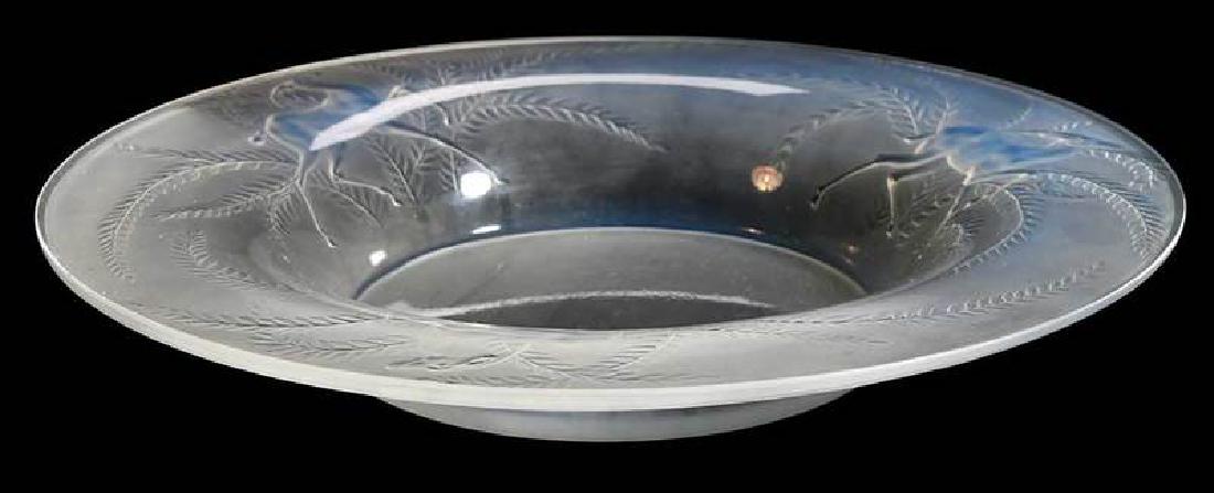 R. Lalique Gazelles Opalescent Bowl: model introduced 1925, model number 390, molded "R.LALIQUE", 11-5/8 in., diameter , Provenance: Estate of Dr. Philip George, Memphis, Tennessee