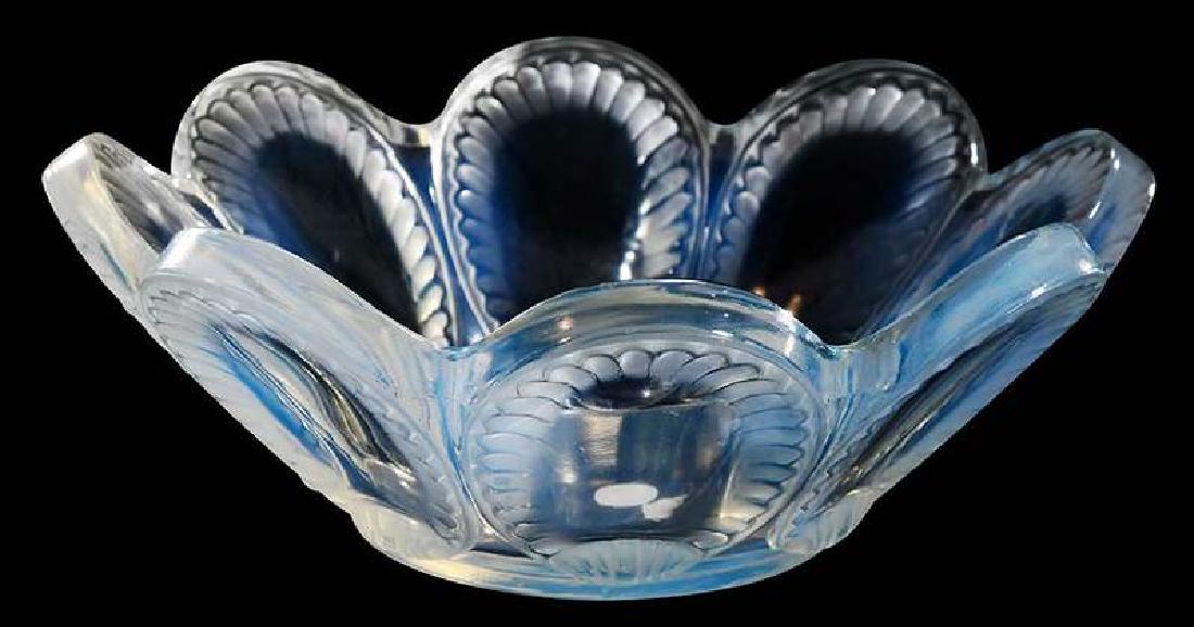 Lalique Glass Bowl: acid etched "LALIQUE FRANCE", 8-3/4 in. diameter , Provenance: Estate of Dr. Philip George, Memphis, Tennessee
