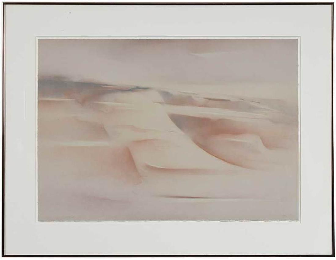 Earl Stroh: (New Mexico/New York, 1924–2005)Thracian Mode, signed lower left "Earl W. Stroh", edition 10/50, lithograph, 20 x 29-1/8 in.; metal frame, 28-1/4 x 37-1/4 in.
