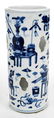 Chinese Blue and White Wig Stand - 2
