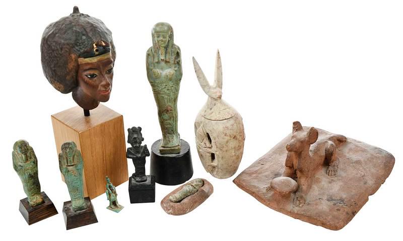 Nine Egyptian Funerary Artifacts (1 of 20)