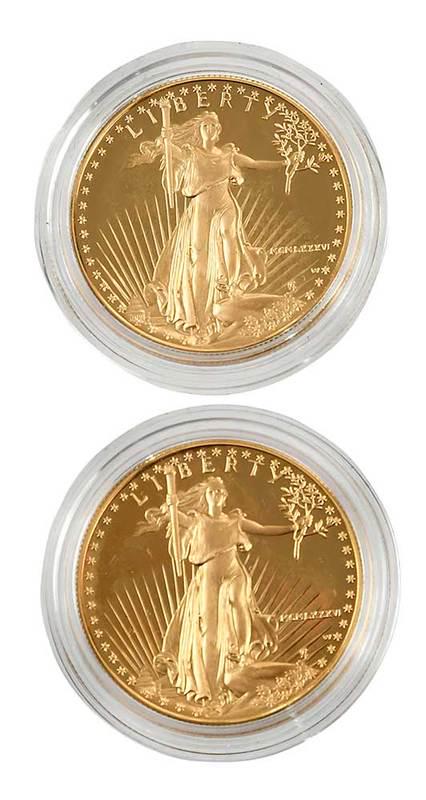 Two 1986-W Proof Gold American Eagles (1 of 5)