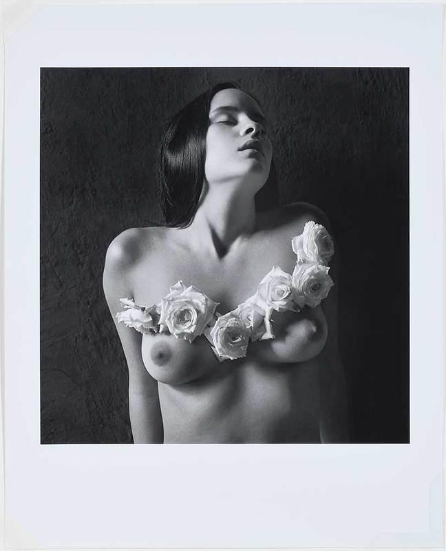 Flor Gardu¤o: (Mexican, b. 1957)Vestido Eterno, 2000, printed 2006, signed print verso "Flor Garduno/Vestido eterno/Mexico, 2000", gelatin silver print, 13-1/2 x 13-3/4 in.; modern wood frame 25-1/2 x 21-1/2 in.I;