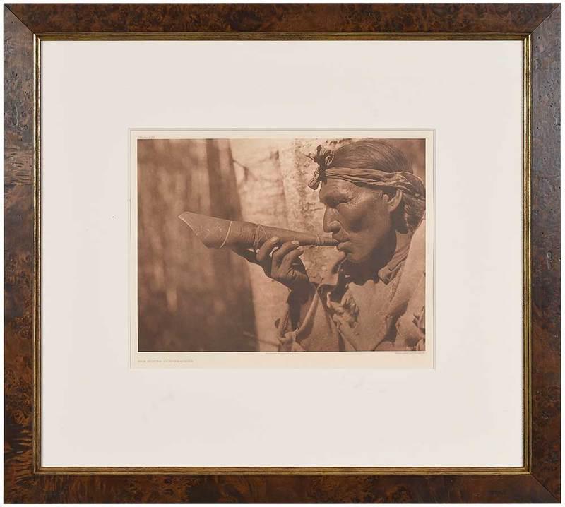 After Edward Sherrif Curtis: (American, 1868-1952)The Moose Hunter - Cree, plate 623,ÿ vintage photogravure on Japan vellum, printed by the Suffolk Engraving Company, Cambridge, Massachusetts (1907-1930), copyright by Edward S. 