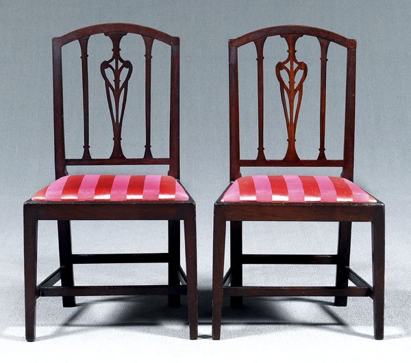 Pair Sheraton side chairs: