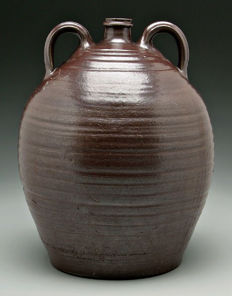 Edgefield ovoid stoneware jar,