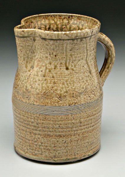 Stoneware pitcher,