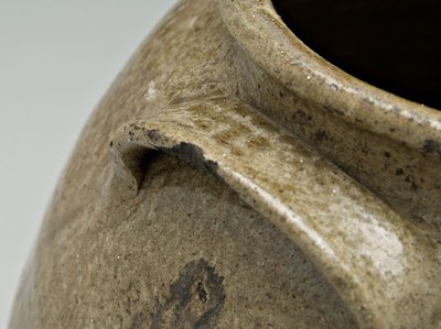 Edgefield ovoid pottery jar, - 5