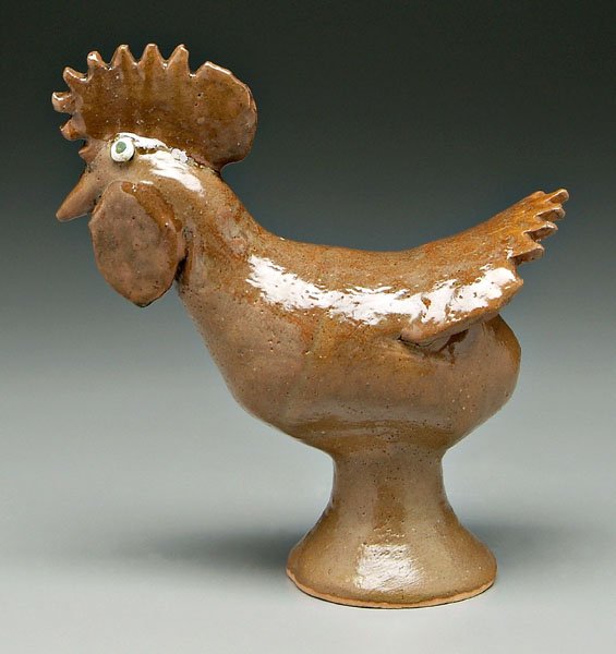 Reggie Meaders stoneware rooster,