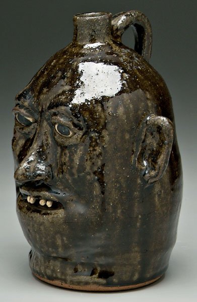 Lanier Meaders stoneware face jug, - 2
