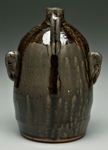 Lanier Meaders stoneware face jug, - 3