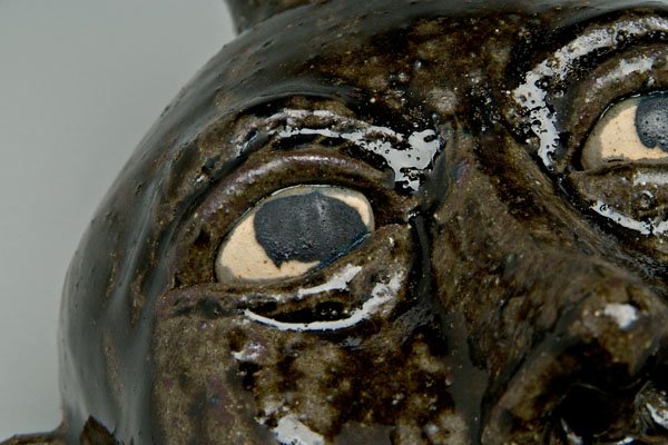 Lanier Meaders stoneware face jug, - 4