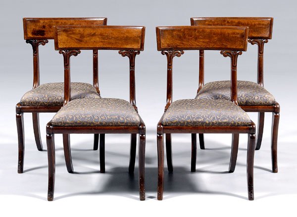 Fine set of four Boston side chairs