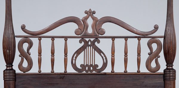 Caribbean classical mahogany bedstead, - 2