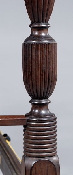 Caribbean classical mahogany bedstead, - 4