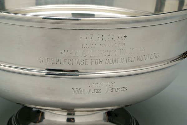 Sterling steeplechase trophy/bowl, - 3