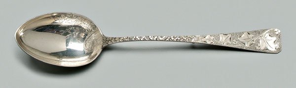 Large sterling serving spoon,