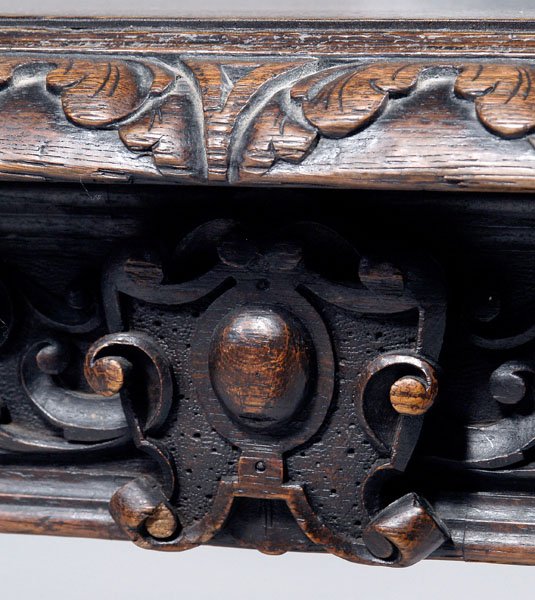 Belgian carved banquet table, - 5