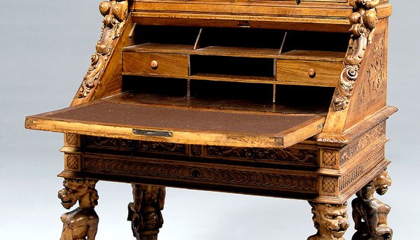 Italian Renaissance Revival desk, - 2